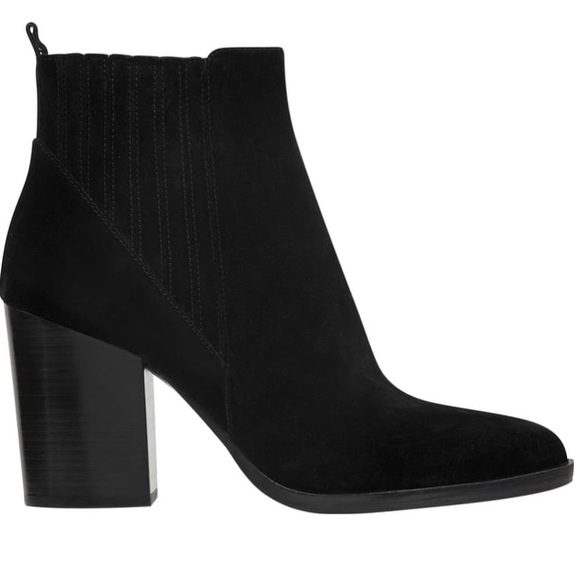 Marc Fisher Shoes - Marc Fisher Stacked Heel Black Booties